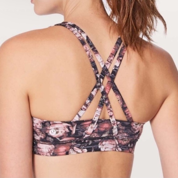 lululemon athletica Other - Lululemon Energy Bra Nulux Peony Multi Floral size 8